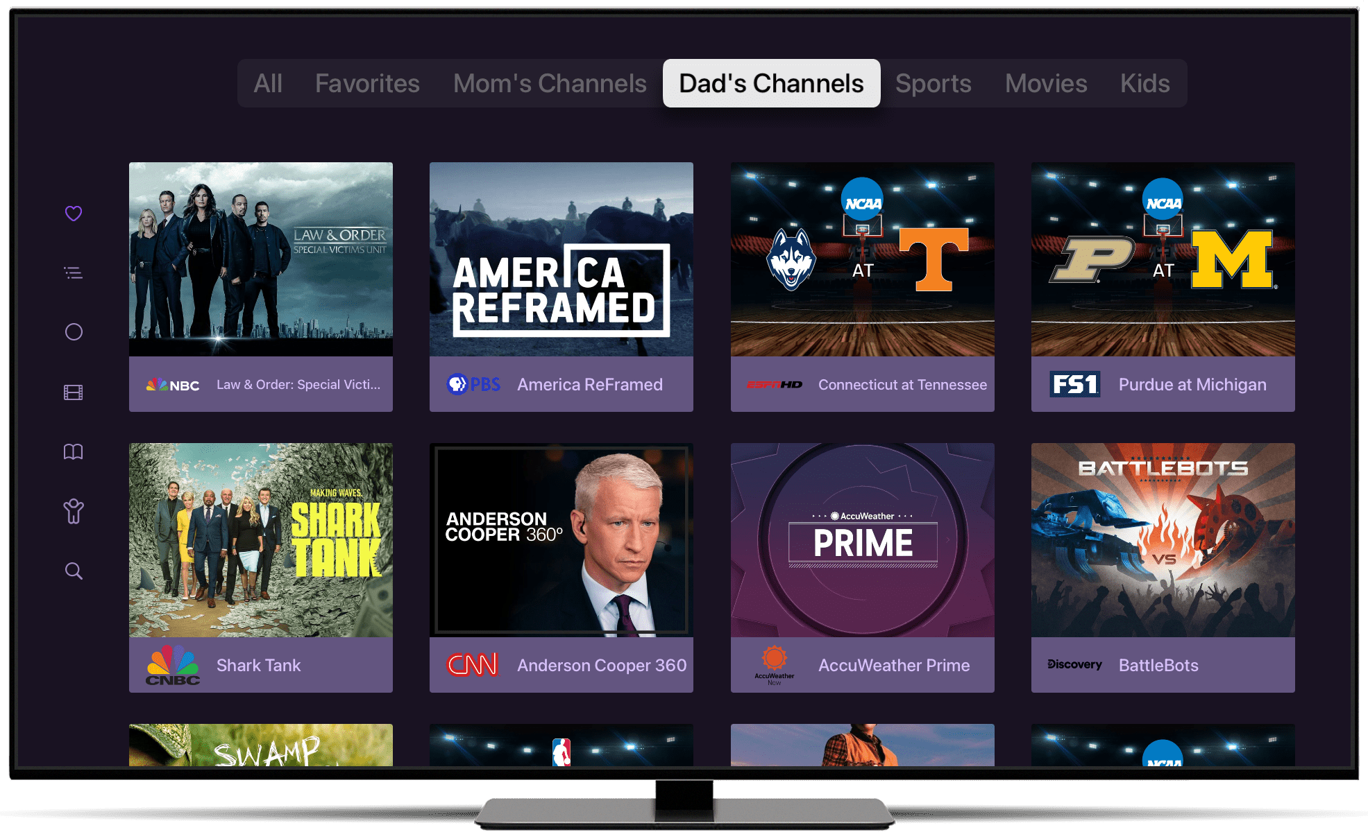 on now channel collections